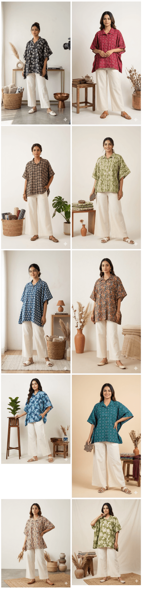 Amrah Wholesale Naisha K 924 Vol 2 Cotton Printed Kaftan Style Shirt Tops - Amrah Wholesale