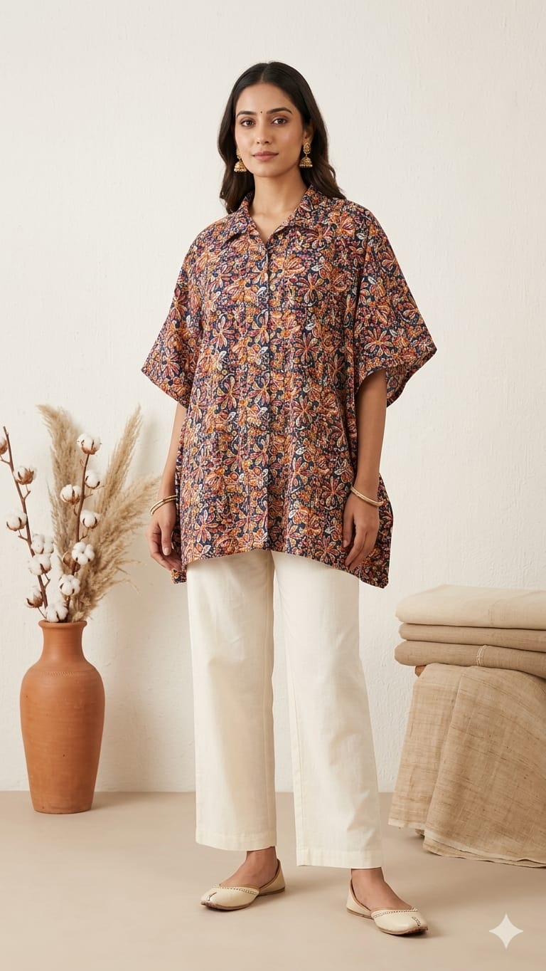 Amrah Wholesale Naisha K 924 Vol 2 Cotton Printed Kaftan Style Shirt Tops - Amrah Wholesale