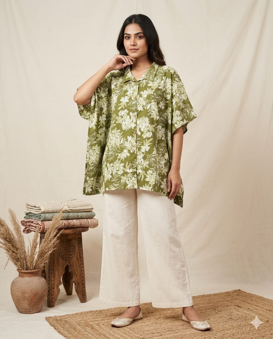 Amrah Wholesale Naisha K 924 Vol 2 Cotton Printed Kaftan Style Shirt Tops - Amrah Wholesale