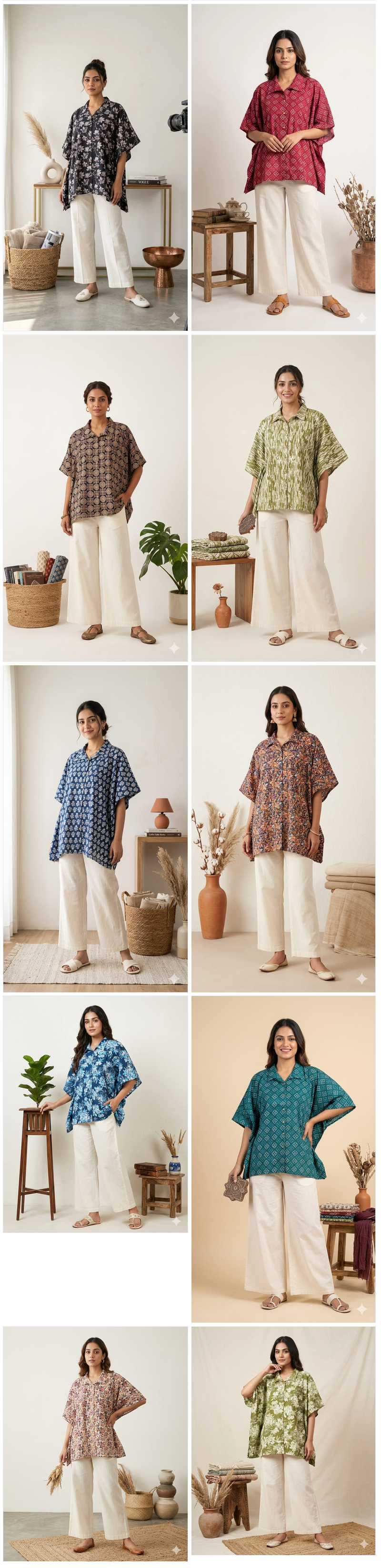 Amrah Wholesale Naisha K 924 Vol 2 Cotton Printed Kaftan Style Shirt Tops