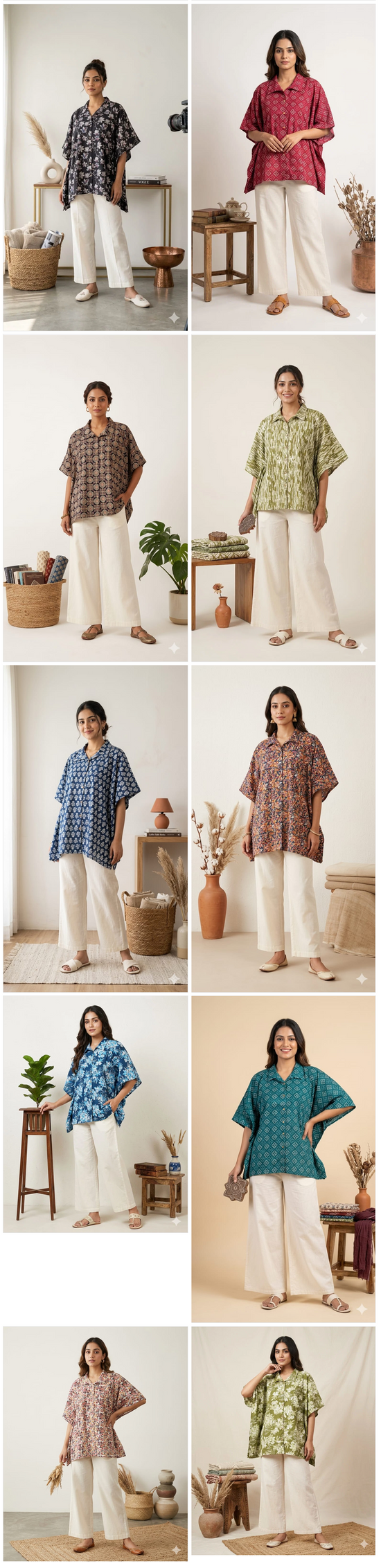 Amrah Wholesale Naisha K 924 Vol 2 Cotton Printed Kaftan Style Shirt Tops