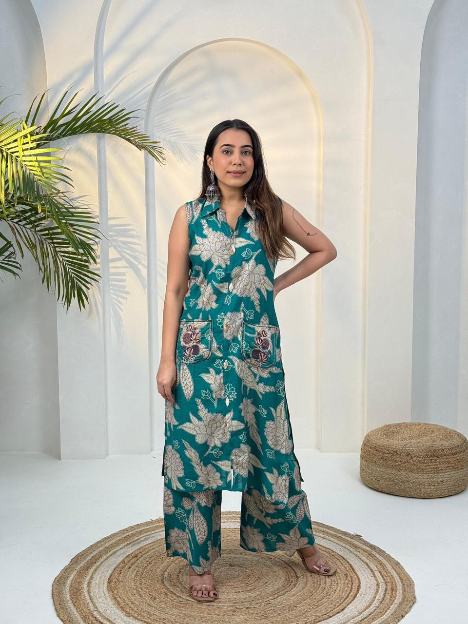 Amrah Wholesale Naisha K 943 Vertican Kurti Pant Set - Amrah Wholesale