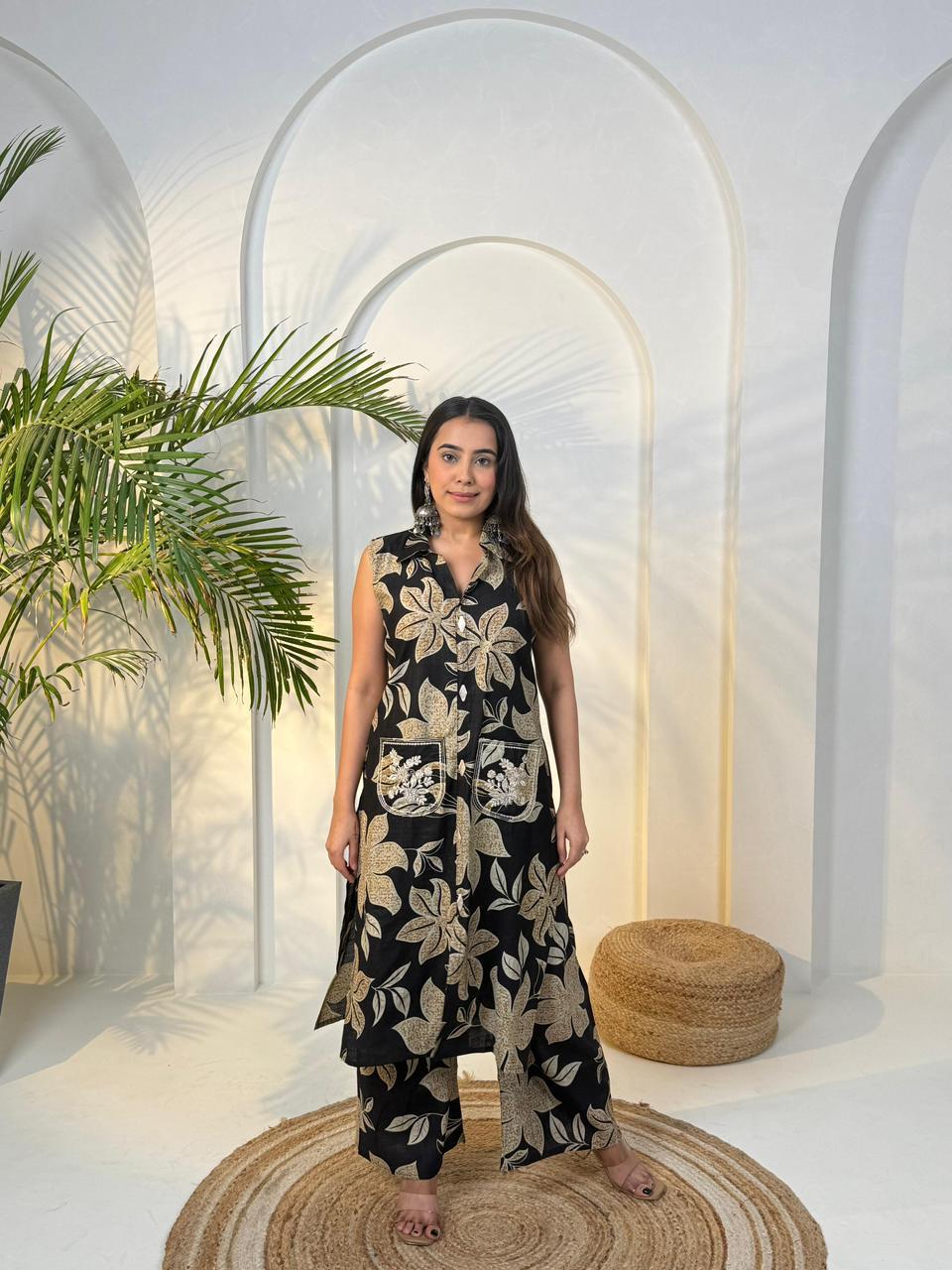 Amrah Wholesale Naisha K 943 Vertican Kurti Pant Set - Amrah Wholesale