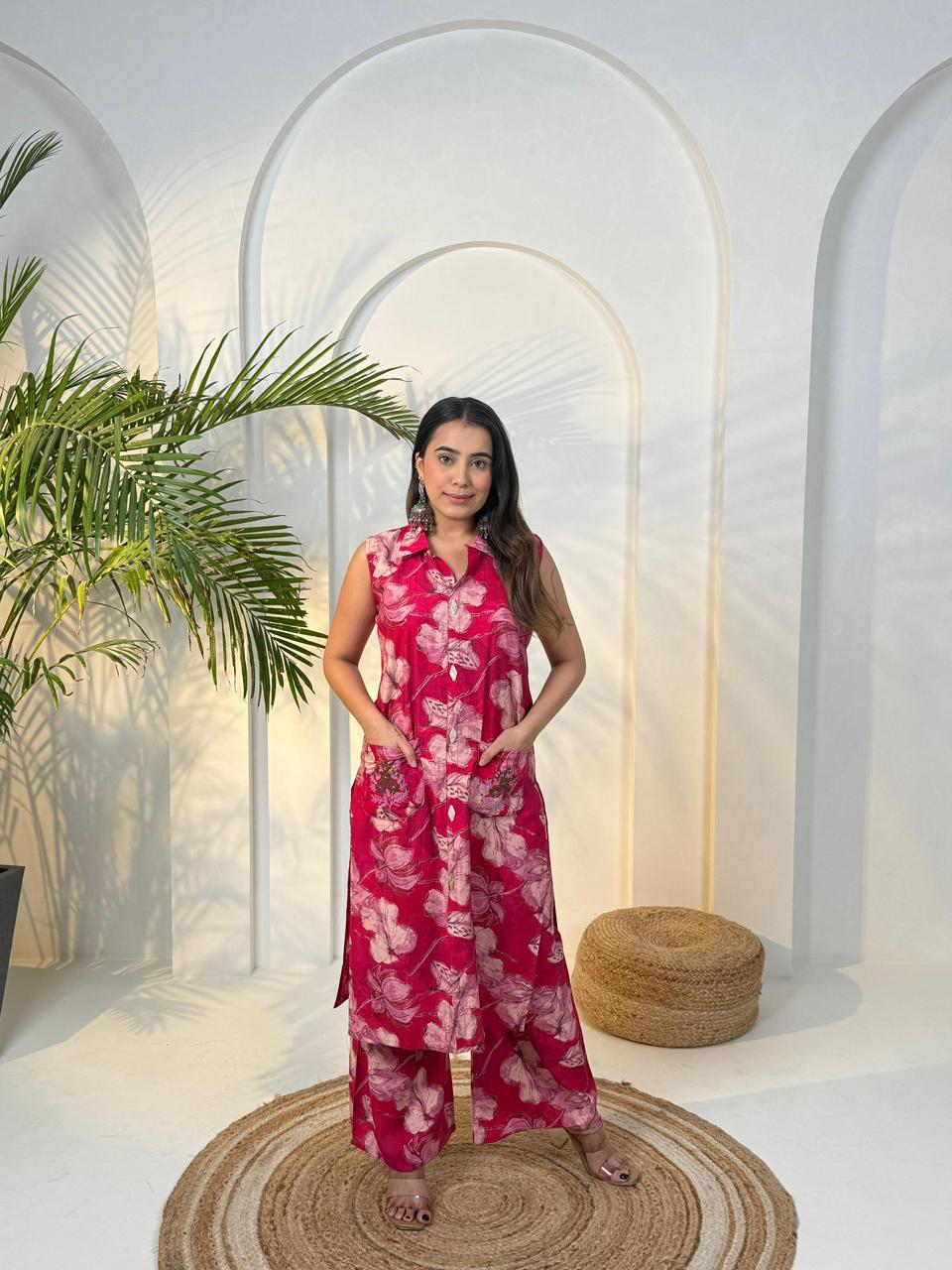 Amrah Wholesale Naisha K 943 Vertican Kurti Pant Set - Amrah Wholesale