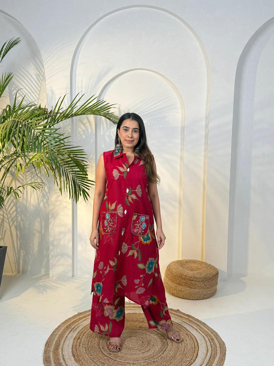 Amrah Wholesale Naisha K 943 Vertican Kurti Pant Set - Amrah Wholesale