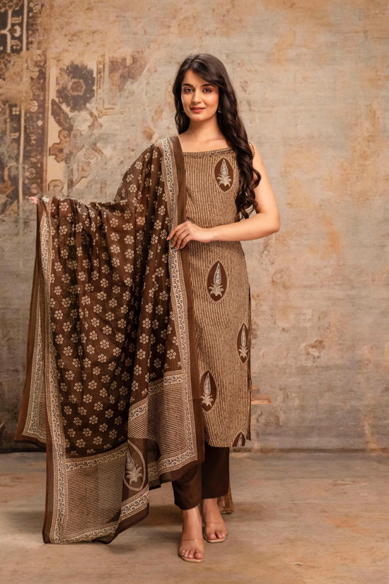 Amrah Wholesale Naisha K 992 Cotton Kurti Pant Dupatta Set - Amrah Wholesale
