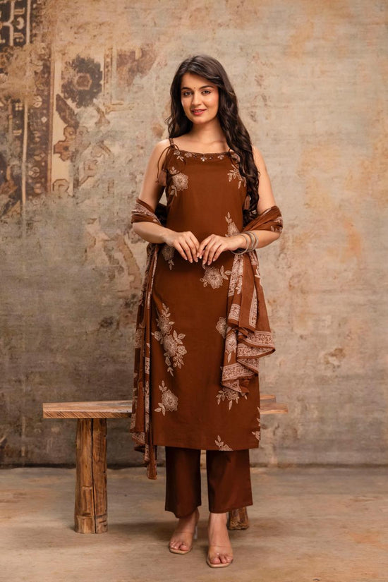 Amrah Wholesale Naisha K 992 Cotton Kurti Pant Dupatta Set - Amrah Wholesale