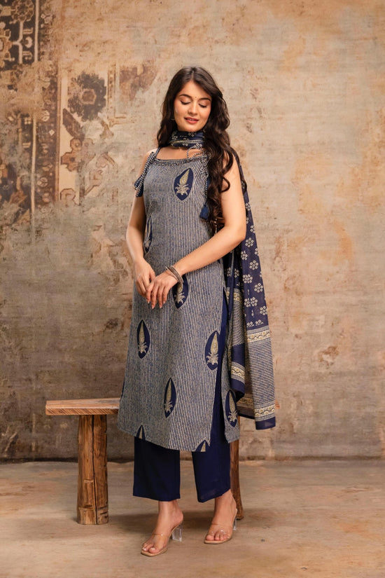 Amrah Wholesale Naisha K 992 Cotton Kurti Pant Dupatta Set - Amrah Wholesale