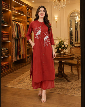 Amrah Wholesale Naisha K 995 Mul Cotton Kurti Pant Set - Amrah Wholesale