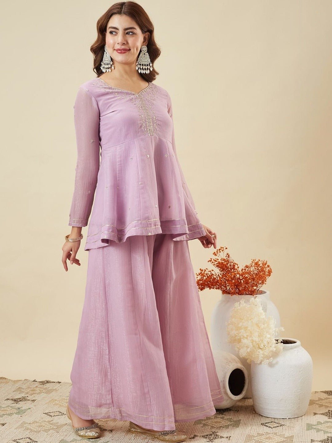 Amrah Wholesale Navya Kurti 256 Silk Blend Kurti Pant Dupatta Set - Amrah Wholesale