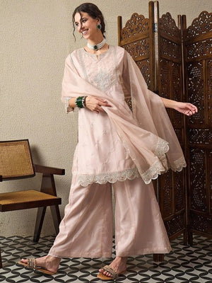 Amrah Wholesale Navya Kurti 258 Organza Kurti Pant Dupatta Set - Amrah Wholesale