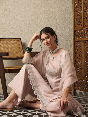 Amrah Wholesale Navya Kurti 258 Organza Kurti Pant Dupatta Set - Amrah Wholesale