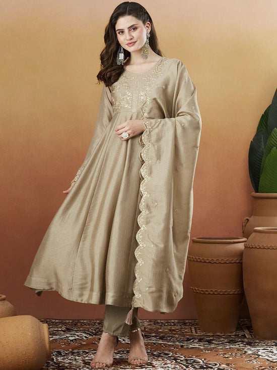 Amrah Wholesale Navya Kurti 266 Silk Blend Embroidered Kurti Pant Dupatta Set - Amrah Wholesale