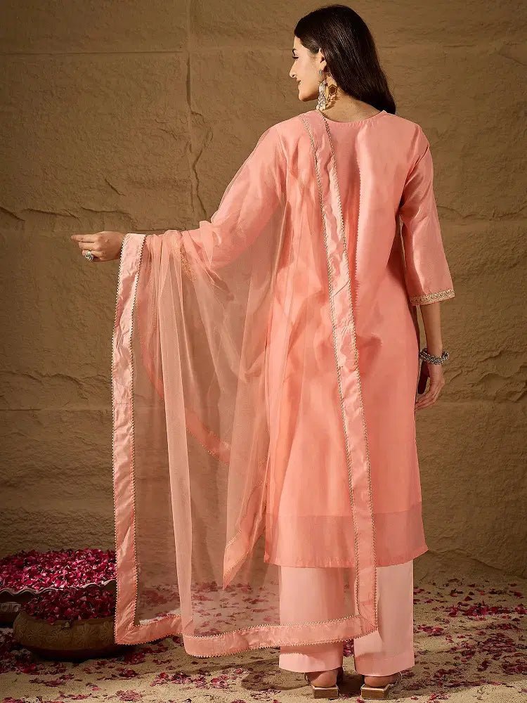 Amrah Wholesale Navya Kurti 270 Silk Blend Embroidered Kurti Pant Dupatta Set - Amrah Wholesale