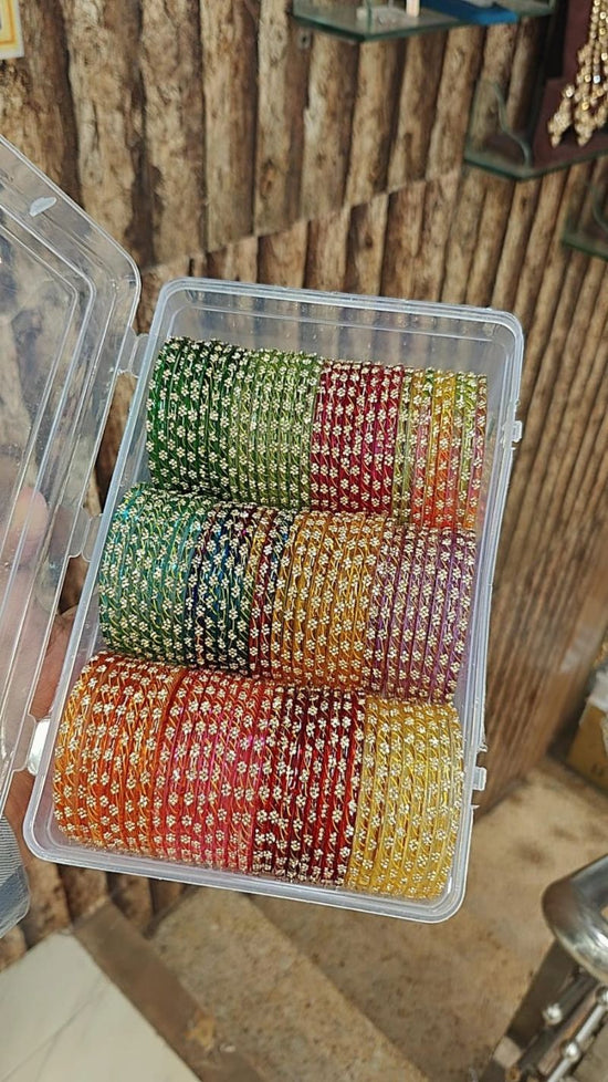Amrah Wholesale New Printed Jelly Glass Bangles 1 Glass Printed Imitation Jewellery