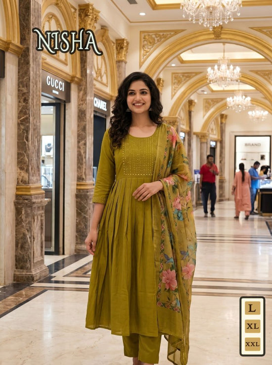 Amrah Wholesale Nisha Vol 3 Vatican Silk Embroidered Kurti Pant Set