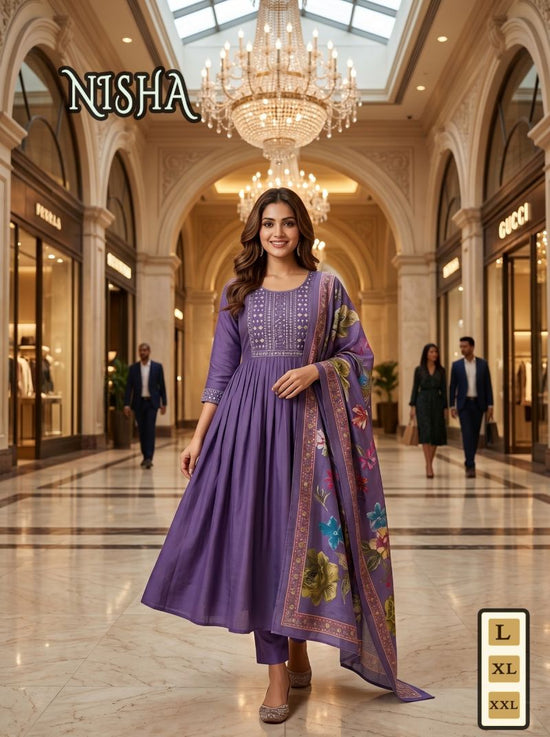 Amrah Wholesale Nisha Vol 3 Vatican Silk Embroidered Kurti Pant Set
