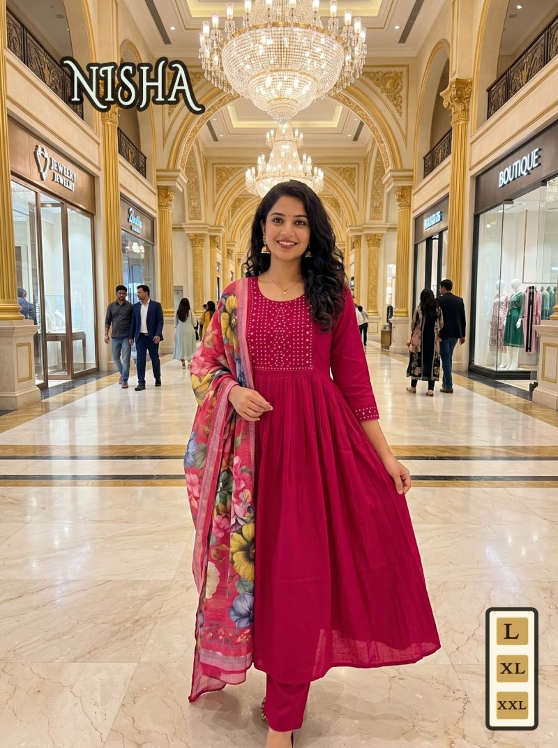Amrah Wholesale Nisha Vol 3 Vatican Silk Embroidered Kurti Pant Set