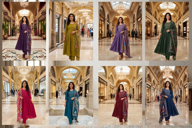 Amrah Wholesale Nisha Vol 3 Vatican Silk Embroidered Kurti Pant Set