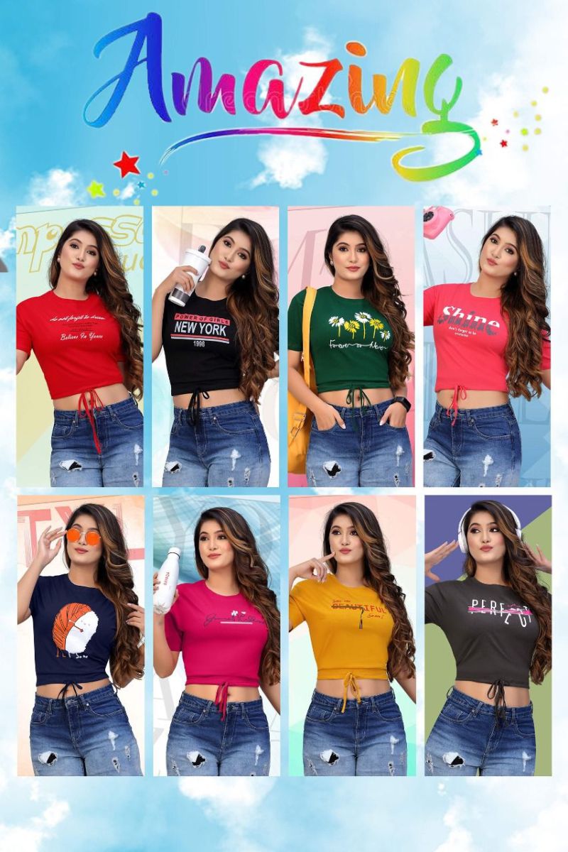 Amrah Wholesale Ns Amazing 1 Hosiery Cotton Casual Wear Top Collection - Amrah Wholesale