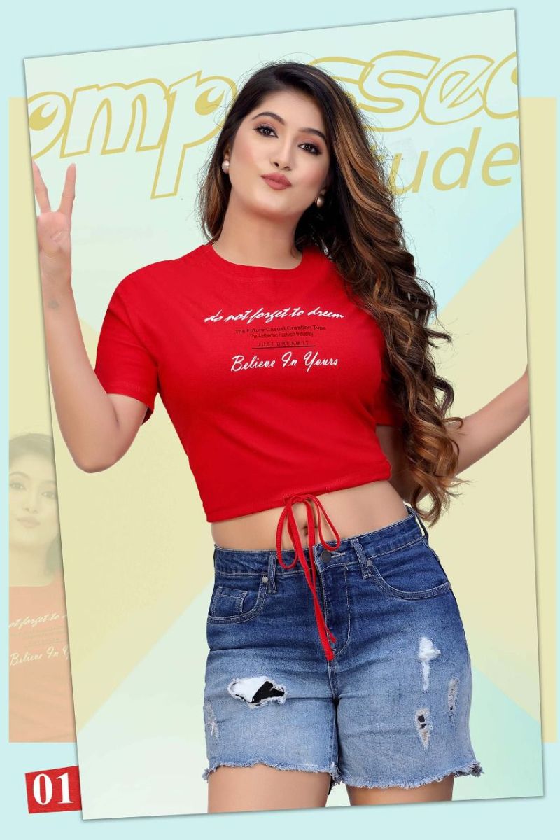 Amrah Wholesale Ns Amazing 1 Hosiery Cotton Casual Wear Top Collection - Amrah Wholesale