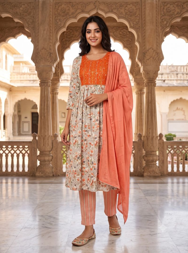 Amrah Wholesale Payal Vol 1 Capsule Foil Print Kurti Pant Dupatta Set