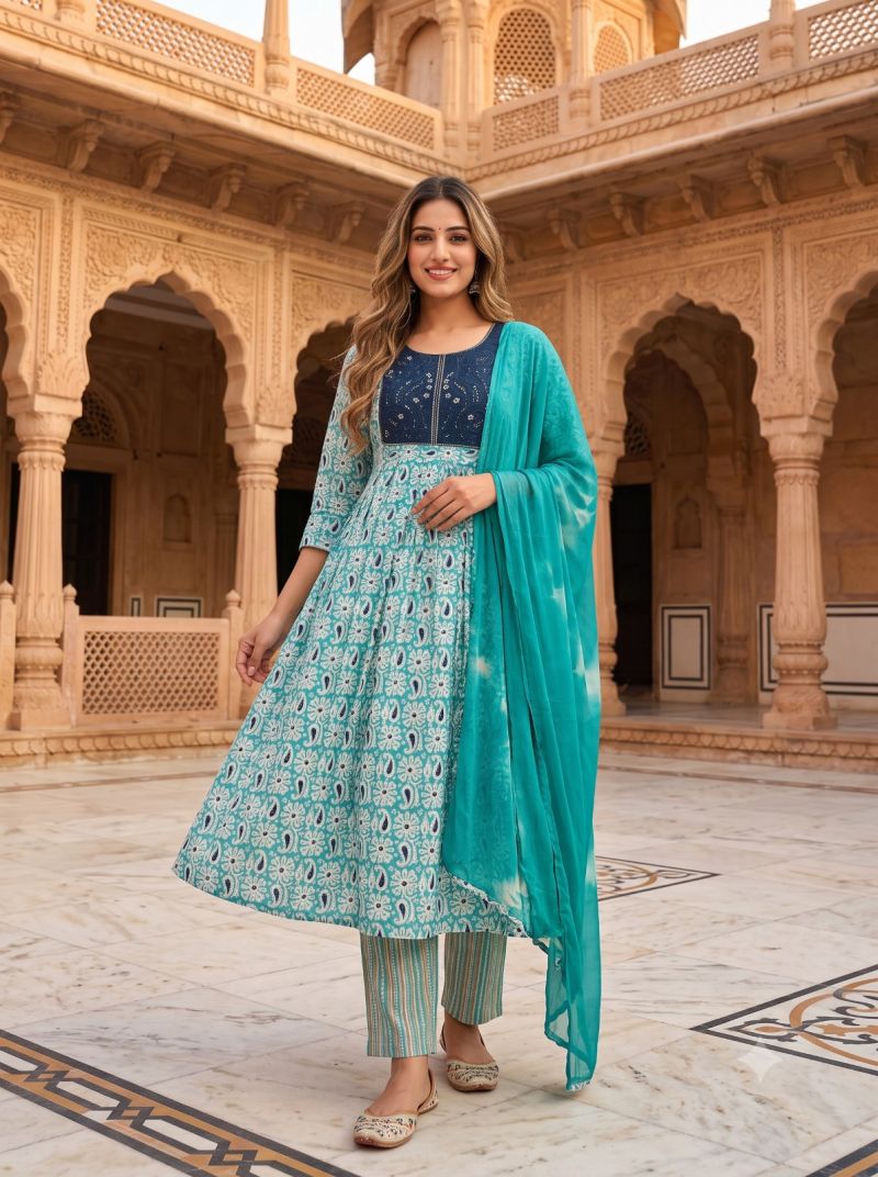 Amrah Wholesale Payal Vol 1 Capsule Foil Print Kurti Pant Dupatta Set