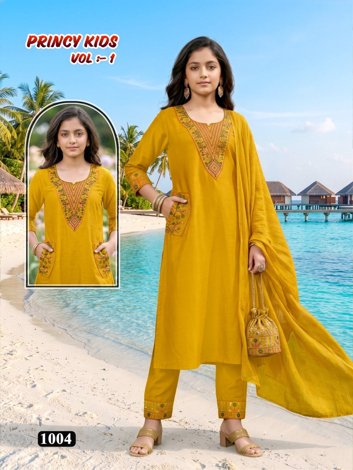 Amrah Wholesale Princy Kids Vol 1 Vertican Silk Girls Ethnic Dress - Amrah Wholesale