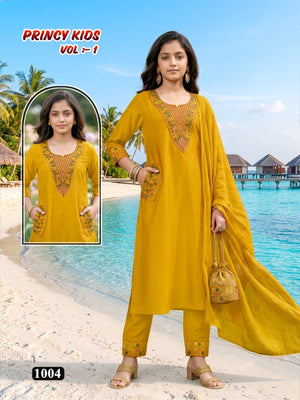 Amrah Wholesale Princy Kids Vol 1 Vertican Silk Girls Ethnic Dress - Amrah Wholesale
