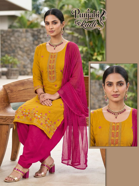 Amrah Wholesale Punjabi Kudi Rayon Dress Material - Amrah Wholesale