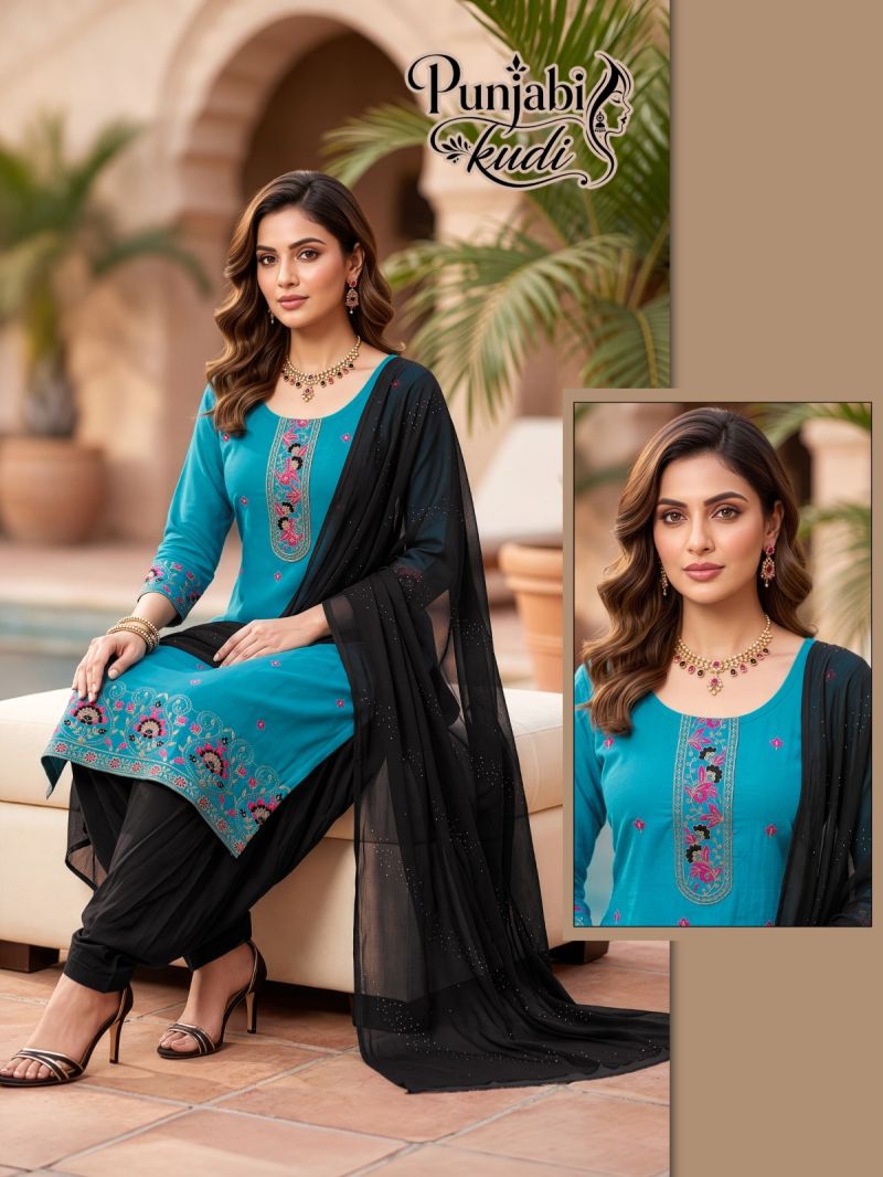 Amrah Wholesale Punjabi Kudi Rayon Dress Material - Amrah Wholesale