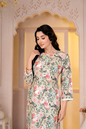 Amrah Wholesale Rd 100 Muslin Kurti Pant Set