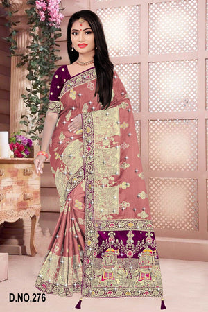 Amrah Wholesale Reva Panghat Nylone Sattin Swaroski Vol 2 Satin Saree - Amrah Wholesale