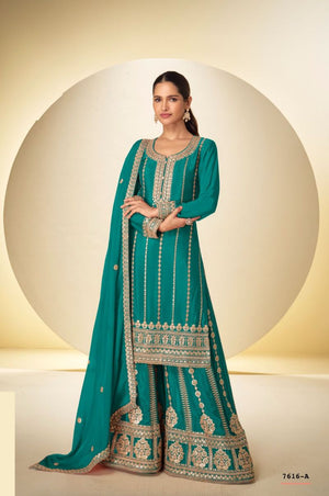 Amrah Wholesale Rinayat 7616 Premium Chinon Embroidered Designer Salwar Suit - Amrah Wholesale