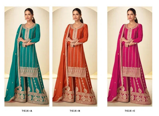 Amrah Wholesale Rinayat 7616 Premium Chinon Embroidered Designer Salwar Suit