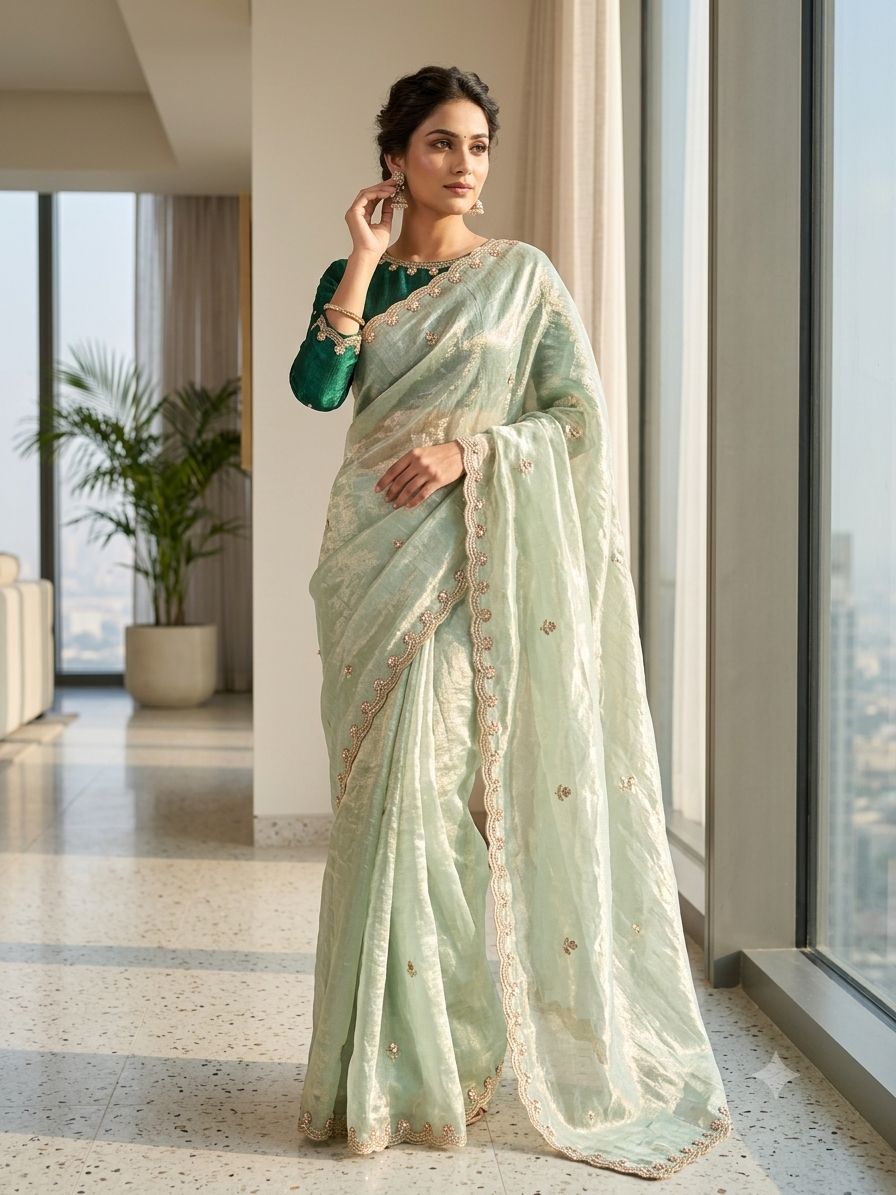 Amrah Wholesale Rishika Saree Ah Fendy Satin Saree - Amrah Wholesale