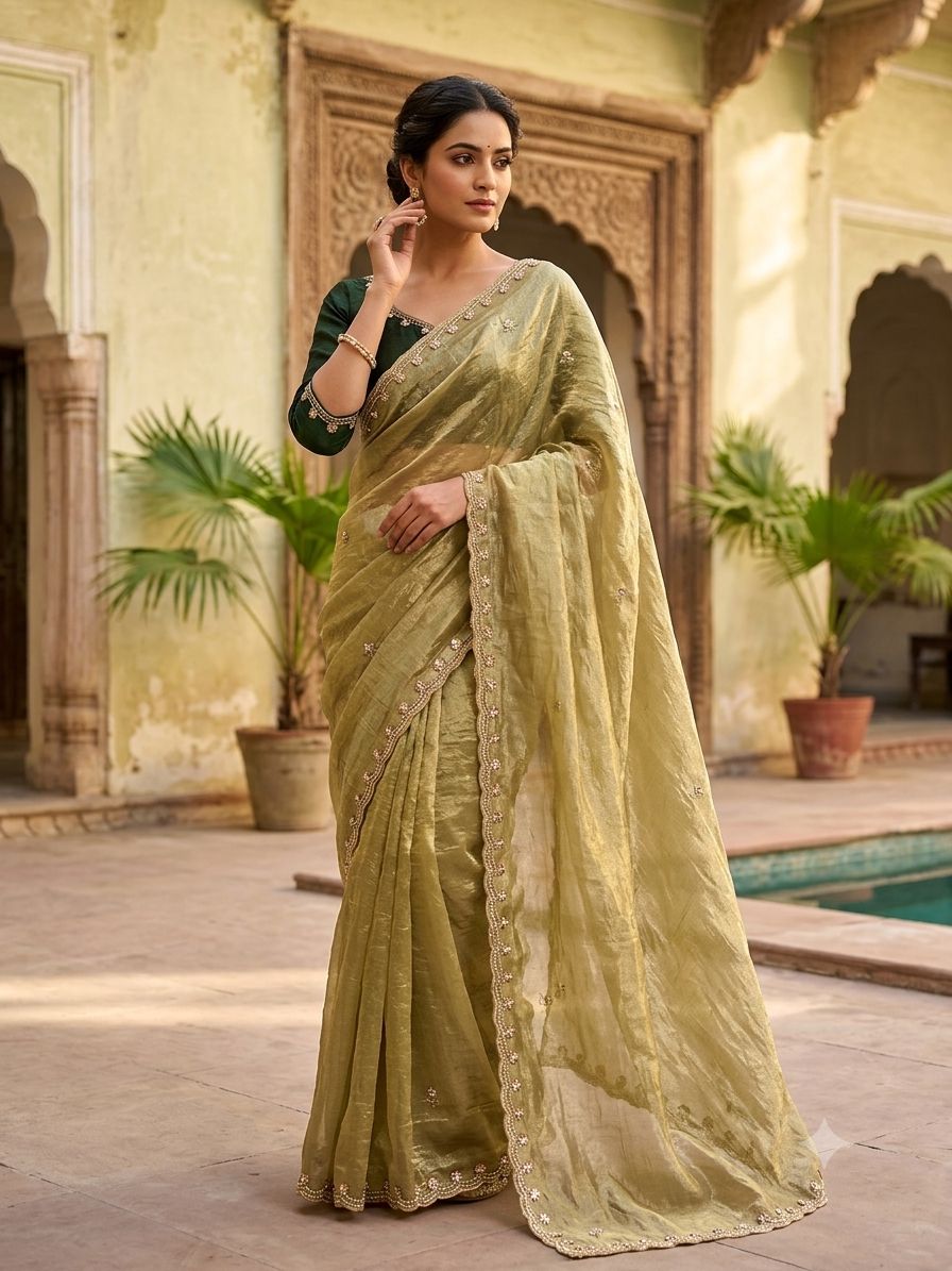 Amrah Wholesale Rishika Saree Ah Fendy Satin Saree - Amrah Wholesale