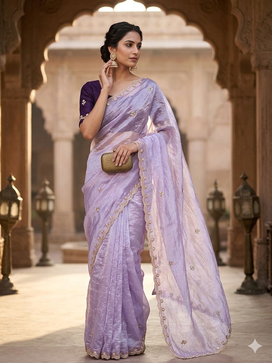 Amrah Wholesale Rishika Saree Ah Fendy Satin Saree - Amrah Wholesale