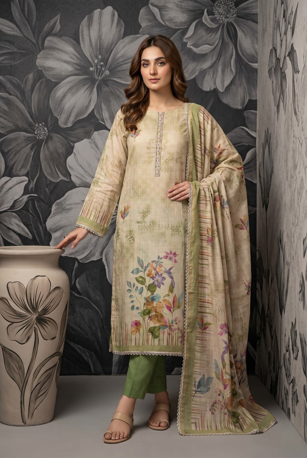 Amrah Wholesale Roohaa Vol 30 Cotton Kurti Pant Dupatta Set