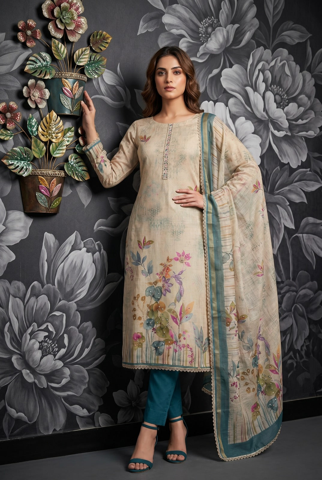 Amrah Wholesale Roohaa Vol 30 Cotton Kurti Pant Dupatta Set