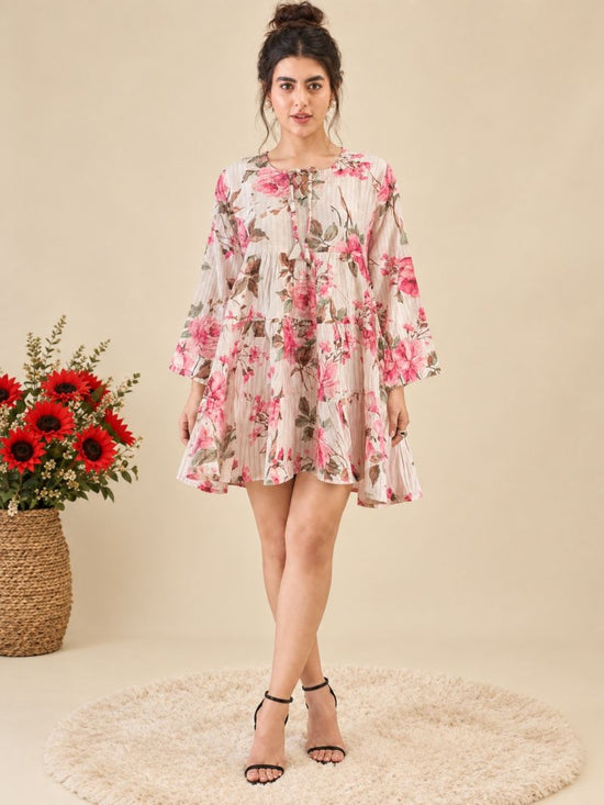 Amrah Wholesale S 5113 Pink Viscose Digital Printed Fancy Dress