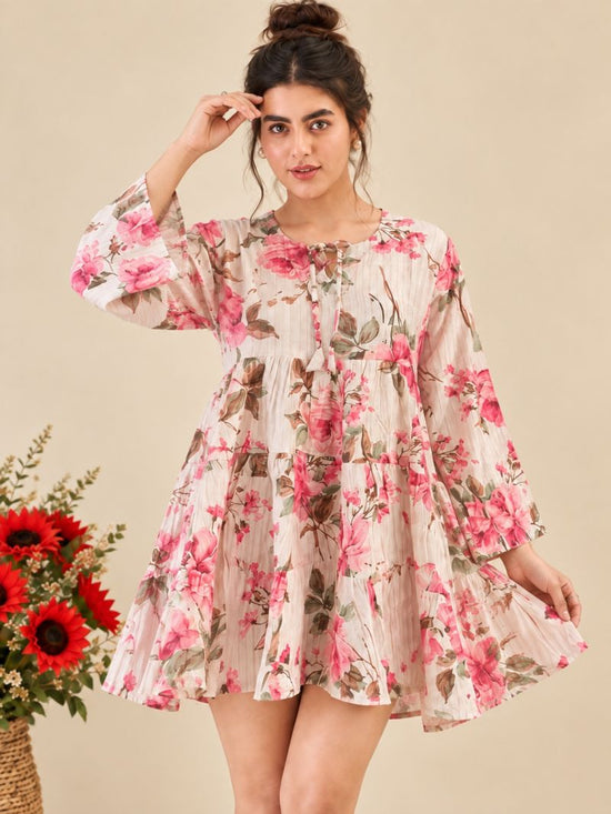 Amrah Wholesale S 5113 Pink Viscose Digital Printed Fancy Dress