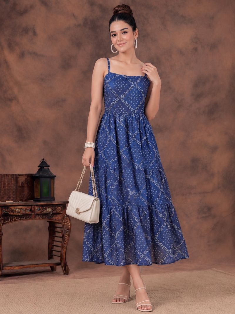 Amrah Wholesale S 5119 Blue Pure Chinon Embossed Printed Kurti