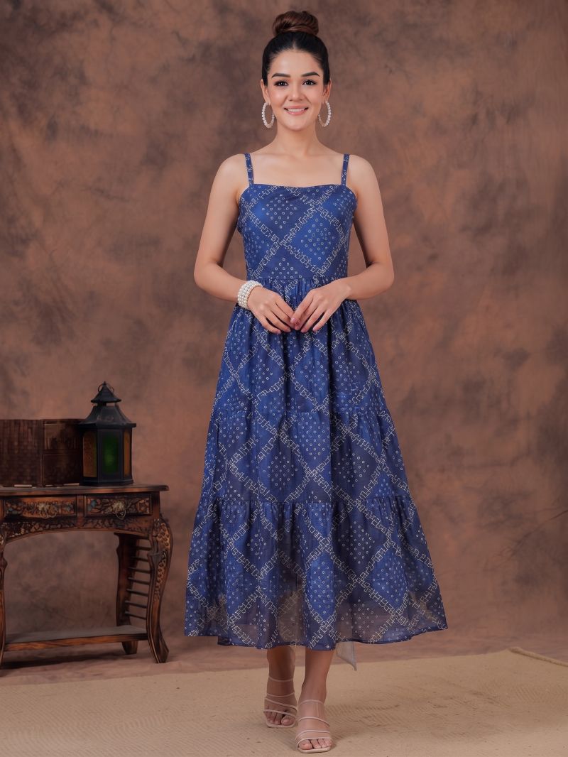 Amrah Wholesale S 5119 Blue Pure Chinon Embossed Printed Kurti