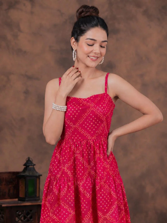 Amrah Wholesale S 5119 Red Pure Chinon Embossed Printed Kurti