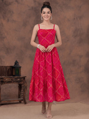 Amrah Wholesale S 5119 Red Pure Chinon Embossed Printed Kurti