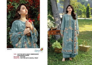 Saniya 1014 A To D Cotton Chikankari Suit