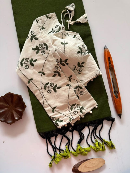 Amrah Wholesale Sccf Ready W Khadi Cotton Embroidered Saree