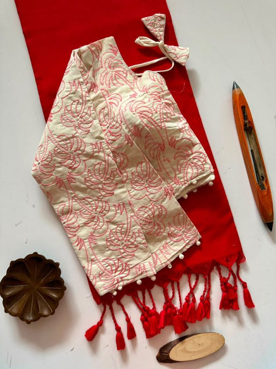 Amrah Wholesale Sccf Ready W Khadi Cotton Embroidered Saree