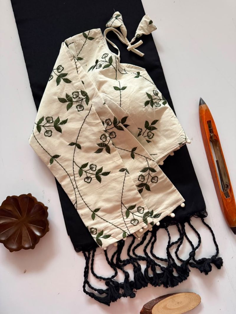 Amrah Wholesale Sccf Ready W Khadi Cotton Embroidered Saree